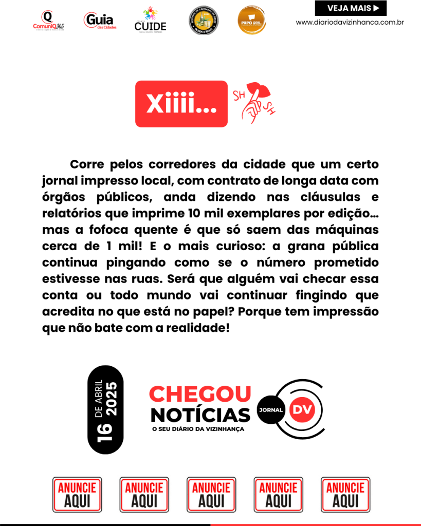 JORNAL DIZ QUE IMPRIME 10 MIL, MAS FOFOCA É QUE SAI SÓ 1 MIL — E O CONTRATO COM DINHEIRO PÚBLICO SEGUE FIRME!