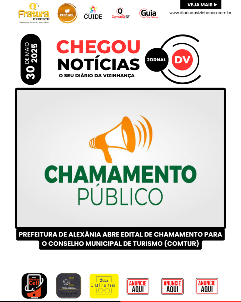 PREFEITURA DE ALEXÂNIA ABRE EDITAL DE CHAMAMENTO PARA O CONSELHO MUNICIPAL DE TURISMO (COMTUR)