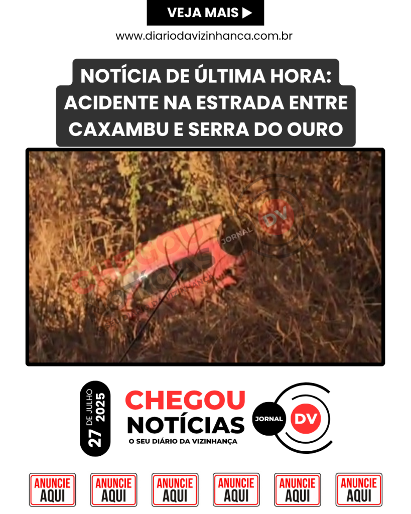 NOTÍCIA DE ÚLTIMA HORA: ACIDENTE NA ESTRADA ENTRE CAXAMBU E SERRA DO OURO
