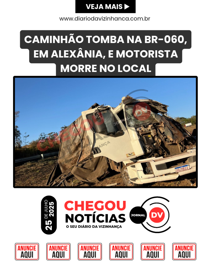 CAMINHÃO TOMBA NA BR-060, EM ALEXÂNIA, E MOTORISTA MORRE NO LOCAL