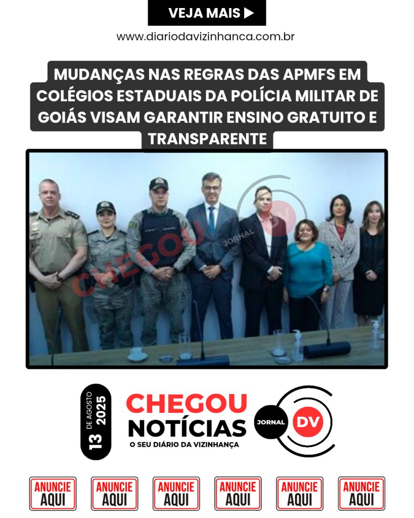 MUDANÇAS NAS REGRAS DAS APMFs EM COLÉGIOS ESTADUAIS DA POLÍCIA MILITAR DE GOIÁS VISAM GARANTIR ENSINO GRATUITO E TRANSPARENTE