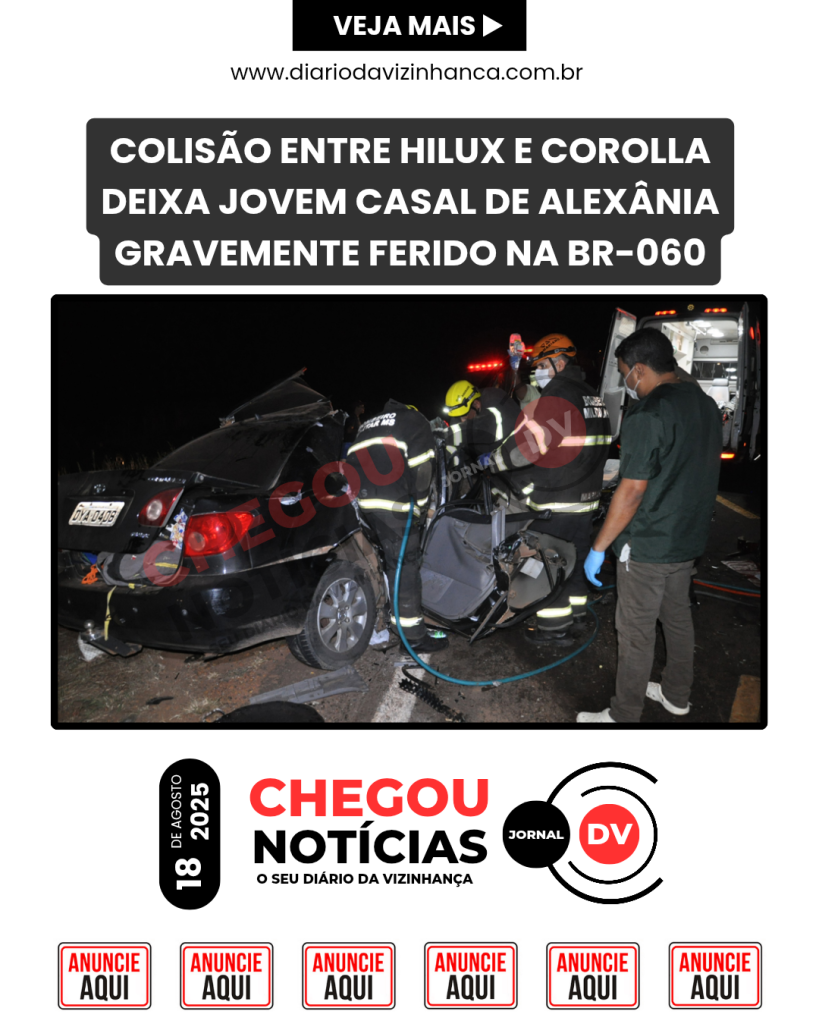 COLISÃO ENTRE HILUX E COROLLA DEIXA JOVEM CASAL DE ALEXÂNIA GRAVEMENTE FERIDO NA BR-060
