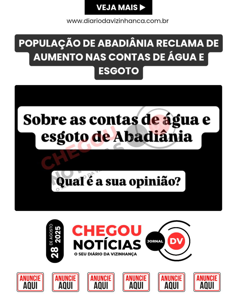 POPULAÇÃO DE ABADIÂNIA RECLAMA DE AUMENTO NAS CONTAS DE ÁGUA E ESGOTO