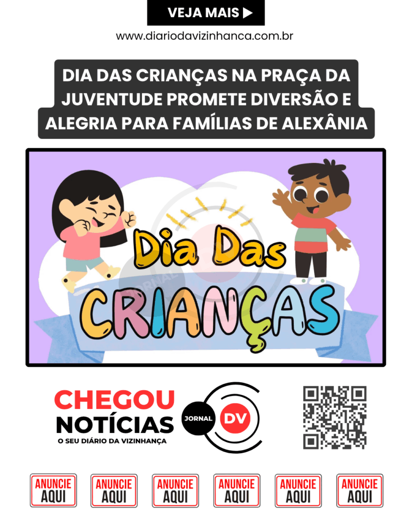DIA DAS CRIANÇAS NA PRAÇA DA JUVENTUDE PROMETE DIVERSÃO E ALEGRIA PARA FAMÍLIAS DE ALEXÂNIA