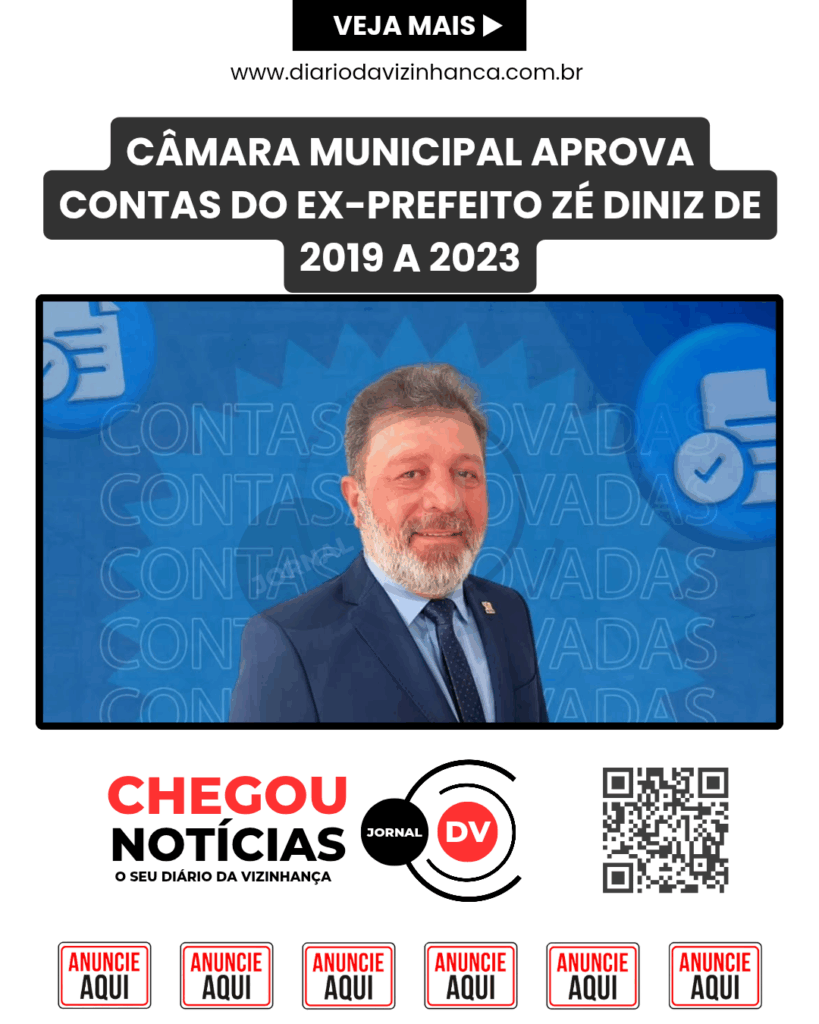 CÂMARA MUNICIPAL APROVA CONTAS DO EX-PREFEITO ZÉ DINIZ DE 2019 A 2023