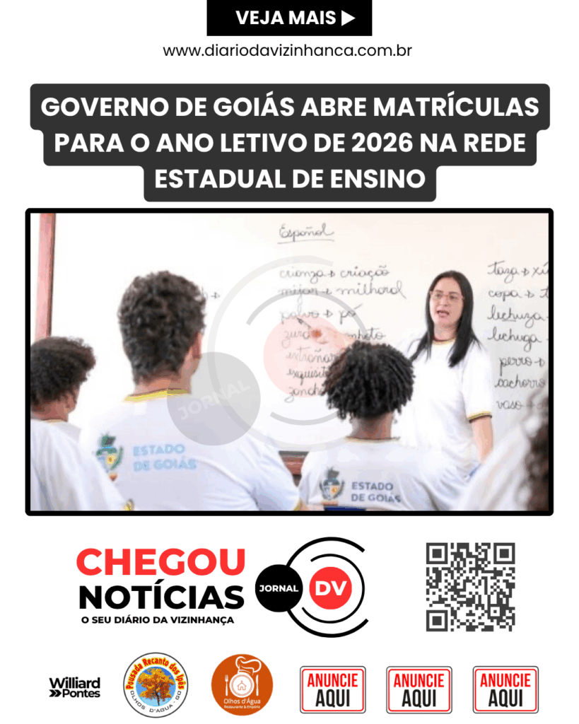 GOVERNO DE GOIÁS ABRE MATRÍCULAS PARA O ANO LETIVO DE 2026 NA REDE ESTADUAL DE ENSINO