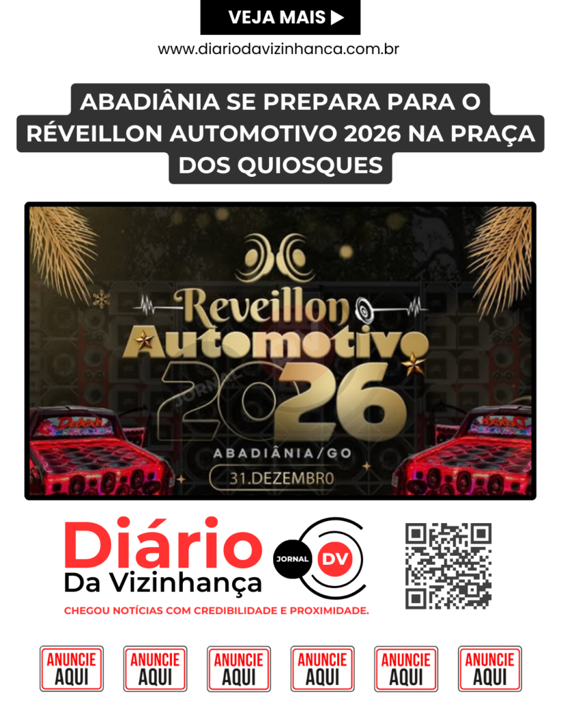 ABADIÂNIA SE PREPARA PARA O RÉVEILLON AUTOMOTIVO 2026 NA PRAÇA DOS QUIOSQUES