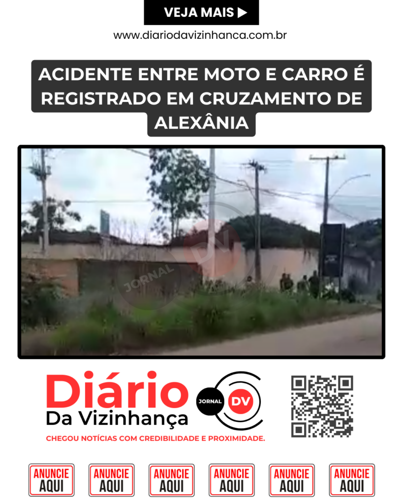 ACIDENTE ENTRE MOTO E CARRO É REGISTRADO EM CRUZAMENTO DE ALEXÂNIA