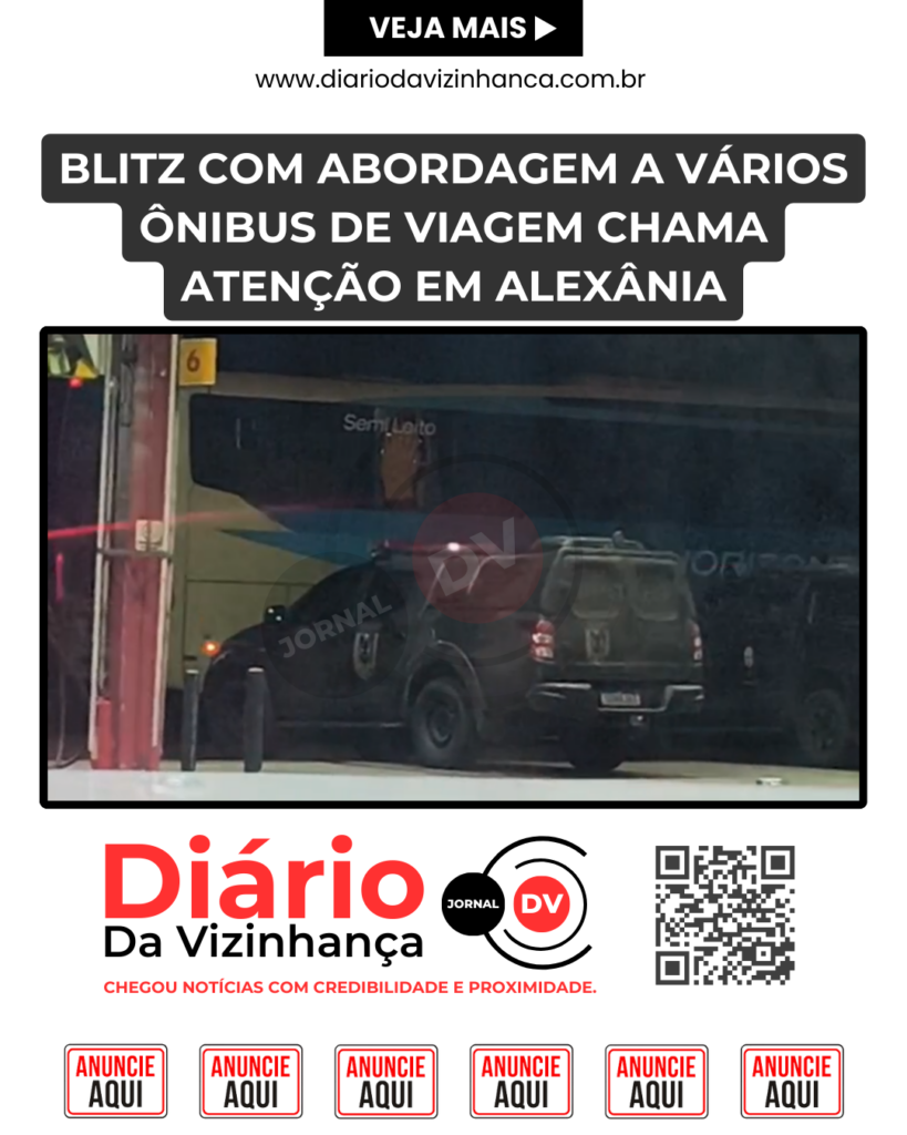 BLITZ COM ABORDAGEM A VÁRIOS ÔNIBUS DE VIAGEM CHAMA ATENÇÃO EM ALEXÂNIA