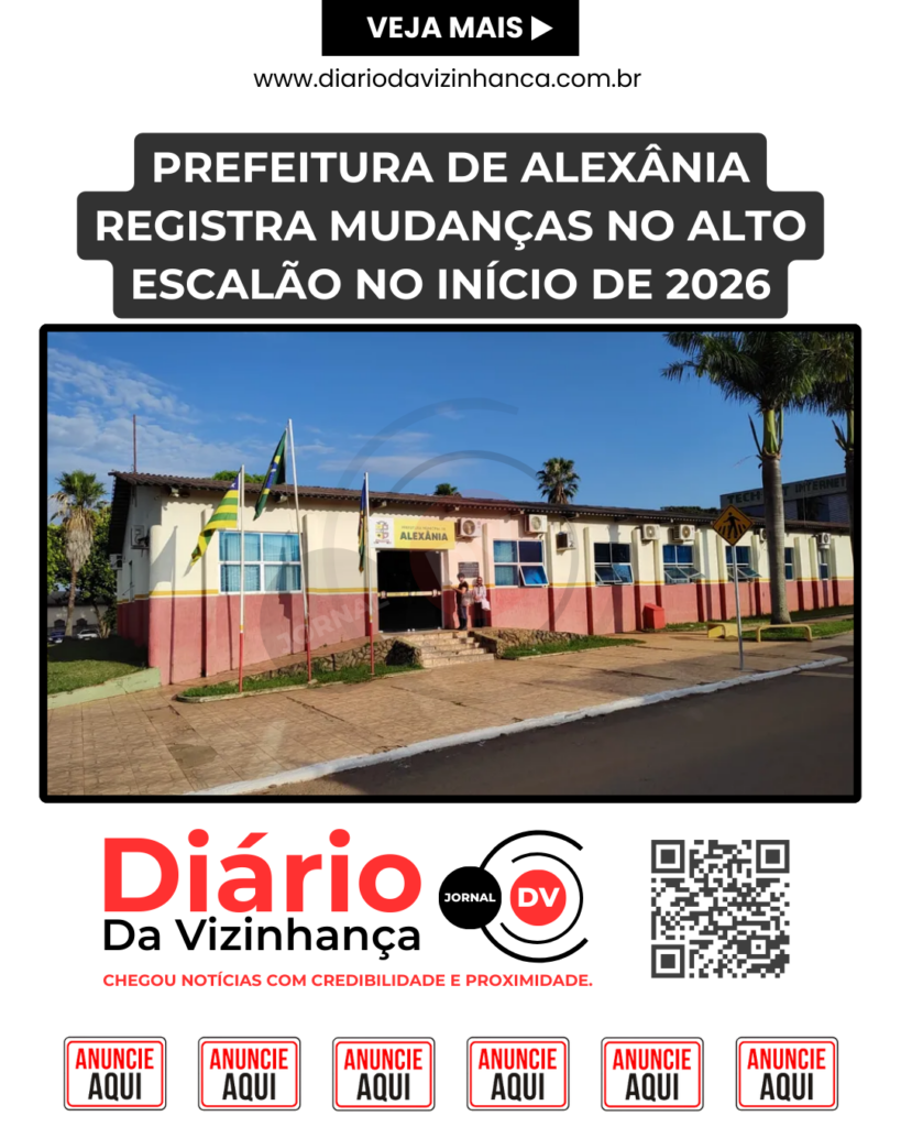 PREFEITURA DE ALEXÂNIA REGISTRA MUDANÇAS NO ALTO ESCALÃO NO INÍCIO DE 2026
