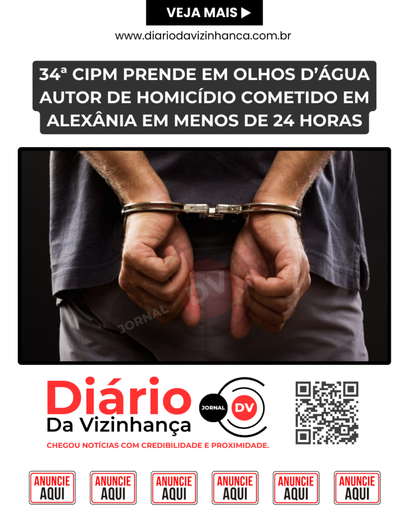34ª CIPM PRENDE EM OLHOS D’ÁGUA AUTOR DE HOMICÍDIO COMETIDO EM ALEXÂNIA EM MENOS DE 24 HORAS