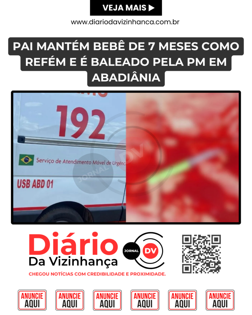 PAI MANTÉM BEBÊ DE 7 MESES COMO REFÉM E É BALEADO PELA PM EM ABADIÂNIA