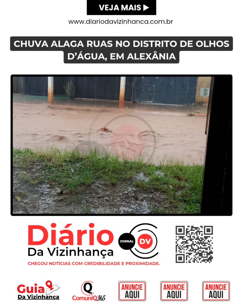 CHUVA ALAGA RUAS NO DISTRITO DE OLHOS D’ÁGUA, EM ALEXÂNIA