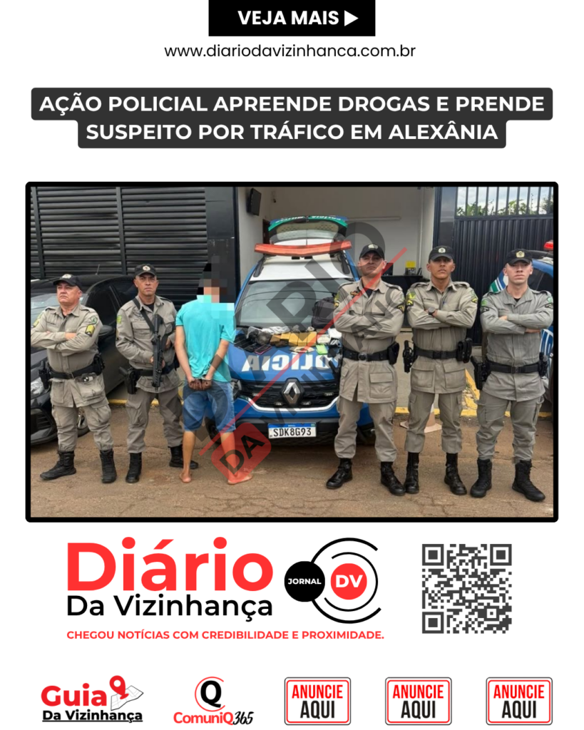 AÇÃO POLICIAL APREENDE DROGAS E PRENDE SUSPEITO POR TRÁFICO EM ALEXÂNIA
