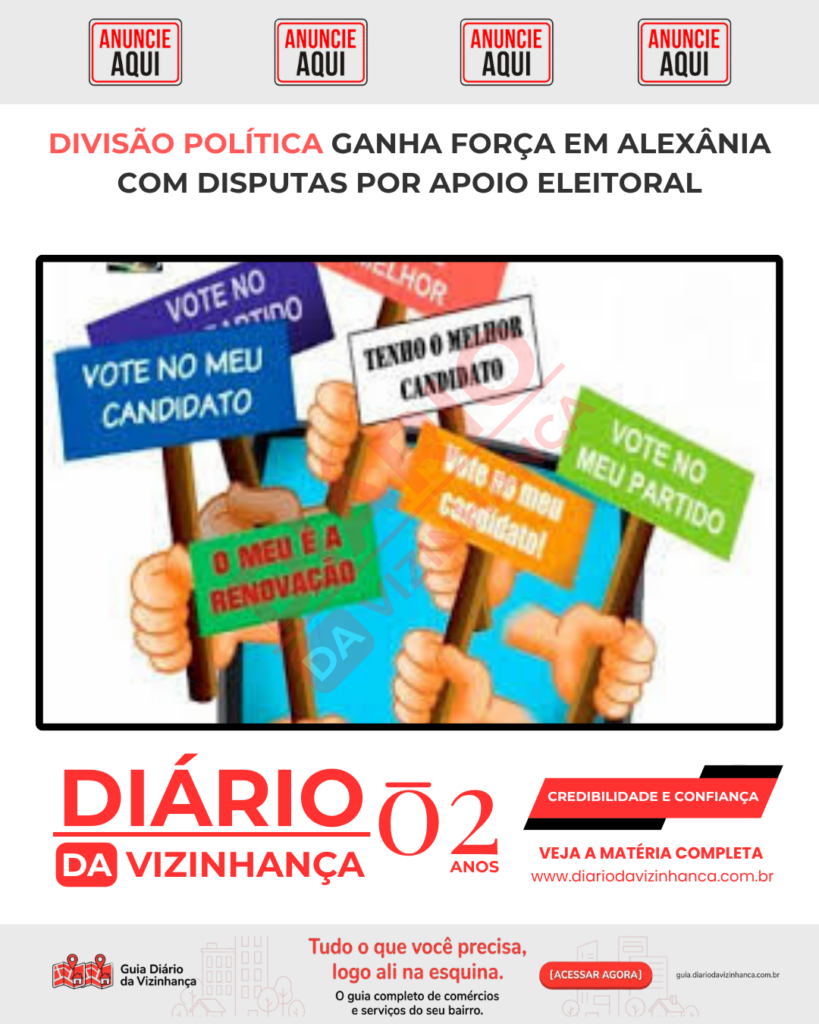 DIVISÃO POLÍTICA GANHA FORÇA EM ALEXÂNIA COM DISPUTAS POR APOIO ELEITORAL