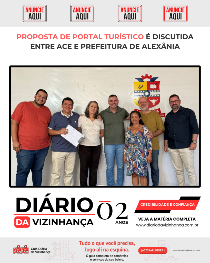 PROPOSTA DE PORTAL TURÍSTICO É DISCUTIDA ENTRE ACE E PREFEITURA DE ALEXÂNIA