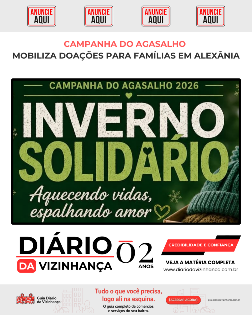 CAMPANHA DO AGASALHO MOBILIZA DOAÇÕES PARA FAMÍLIAS EM ALEXÂNIA