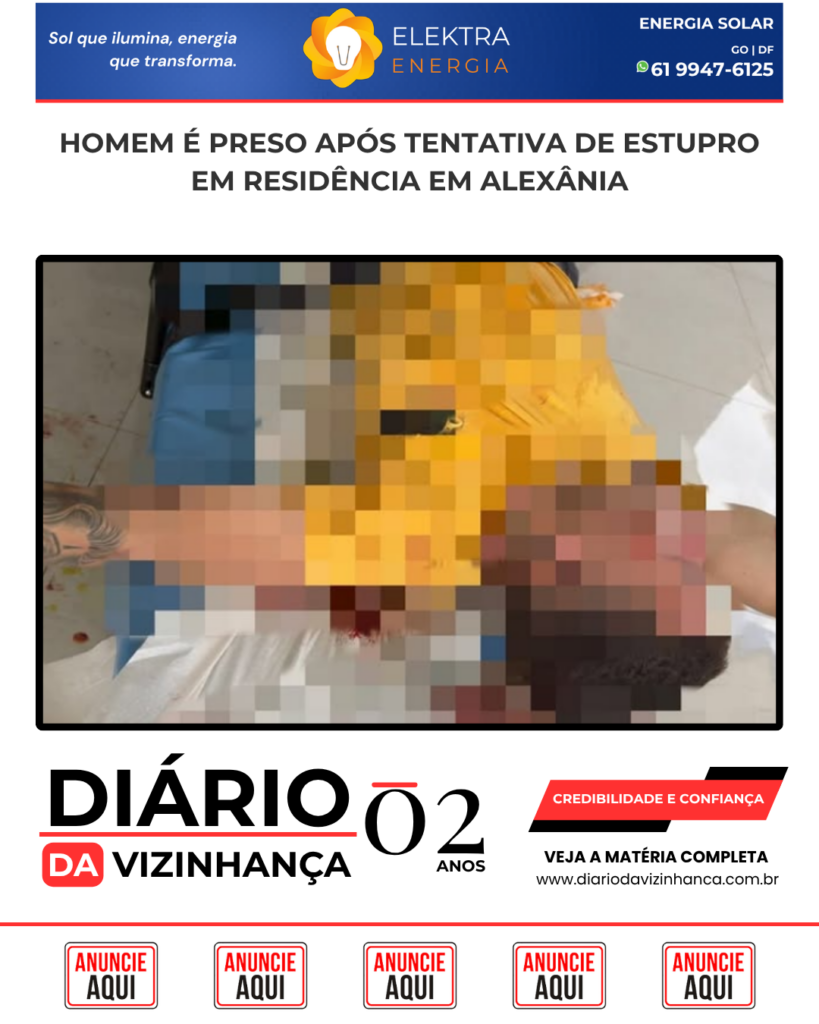 HOMEM É PRESO APÓS TENTATIVA DE ESTUPRO EM RESIDÊNCIA EM ALEXÂNIA