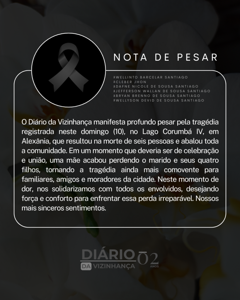 NOTA DE PESAR COLETIVA