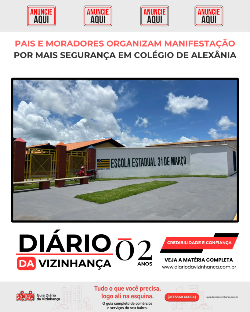 PAIS E MORADORES ORGANIZAM MANIFESTAÇÃO POR MAIS SEGURANÇA EM COLÉGIO DE ALEXÂNIA