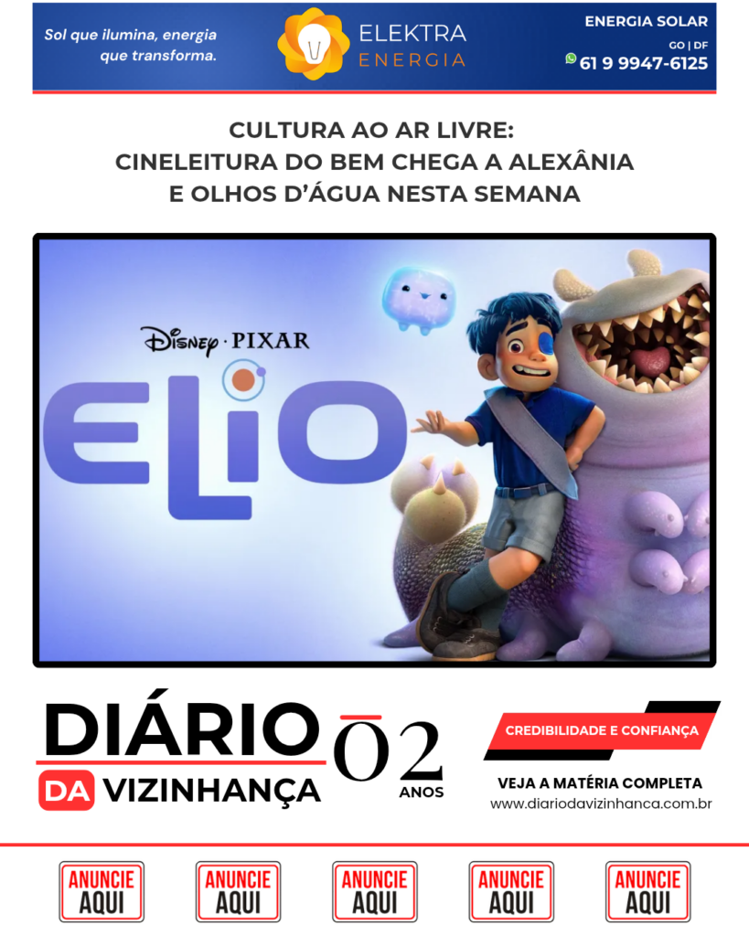 CULTURA AO AR LIVRE: CINELEITURA DO BEM CHEGA A ALEXÂNIA E OLHOS D’ÁGUA NESTA SEMANA