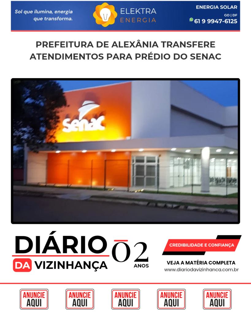 PREFEITURA DE ALEXÂNIA TRANSFERE ATENDIMENTOS PARA PRÉDIO DO SENAC