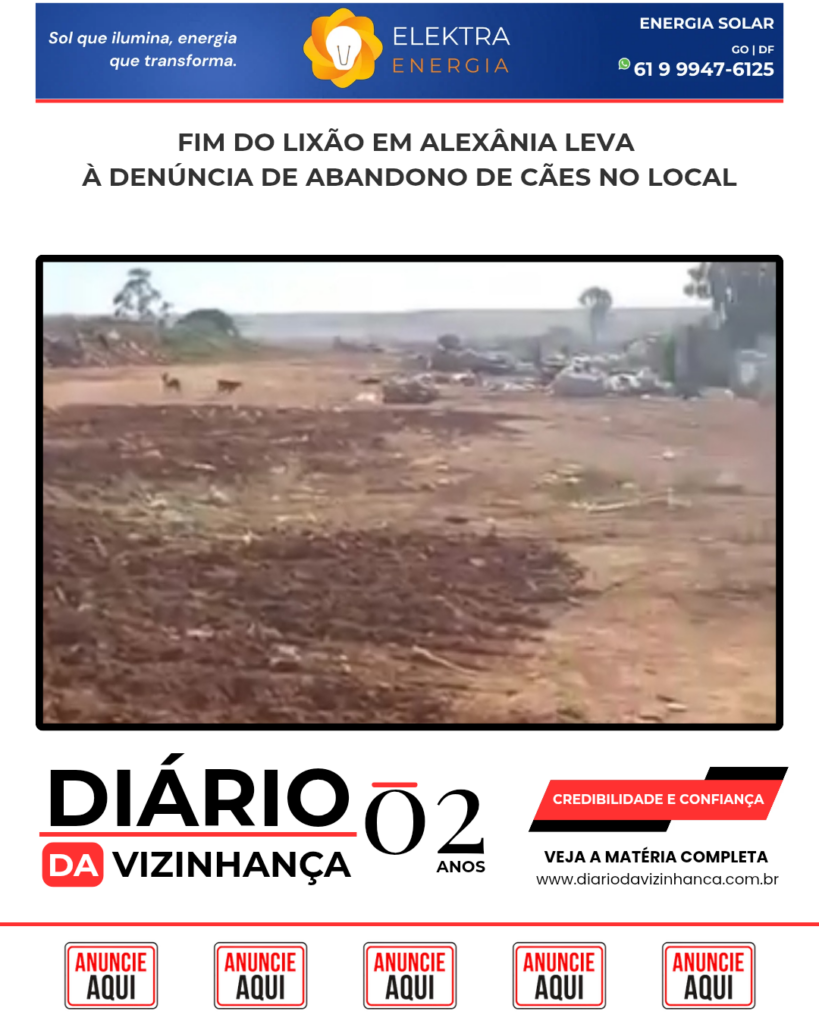 FIM DO LIXÃO EM ALEXÂNIA LEVA À DENÚNCIA DE ABANDONO DE CÃES NO LOCAL