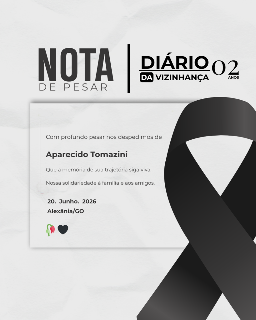 NOTA DE PESAR PELO FALECIMENTO DE APARECIDO TOMAZINI