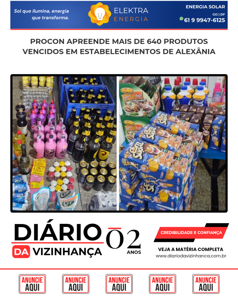 PROCON APREENDE MAIS DE 640 PRODUTOS VENCIDOS EM ESTABELECIMENTOS DE ALEXÂNIA