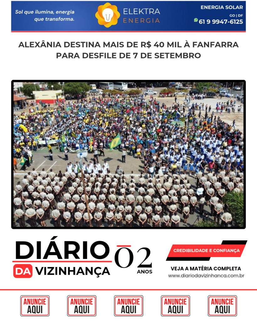 ALEXÂNIA DESTINA MAIS DE R$ 40 MIL À FANFARRA PARA DESFILE DE 7 DE SETEMBRO