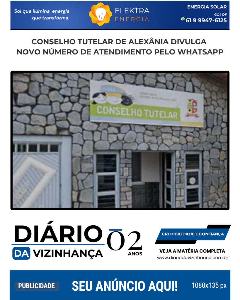 CONSELHO TUTELAR DE ALEXÂNIA DIVULGA NOVO NÚMERO DE ATENDIMENTO PELO WHATSAPP