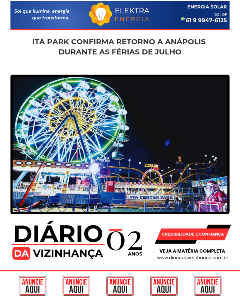 ITA PARK CONFIRMA RETORNO A ANÁPOLIS DURANTE AS FÉRIAS DE JULHO