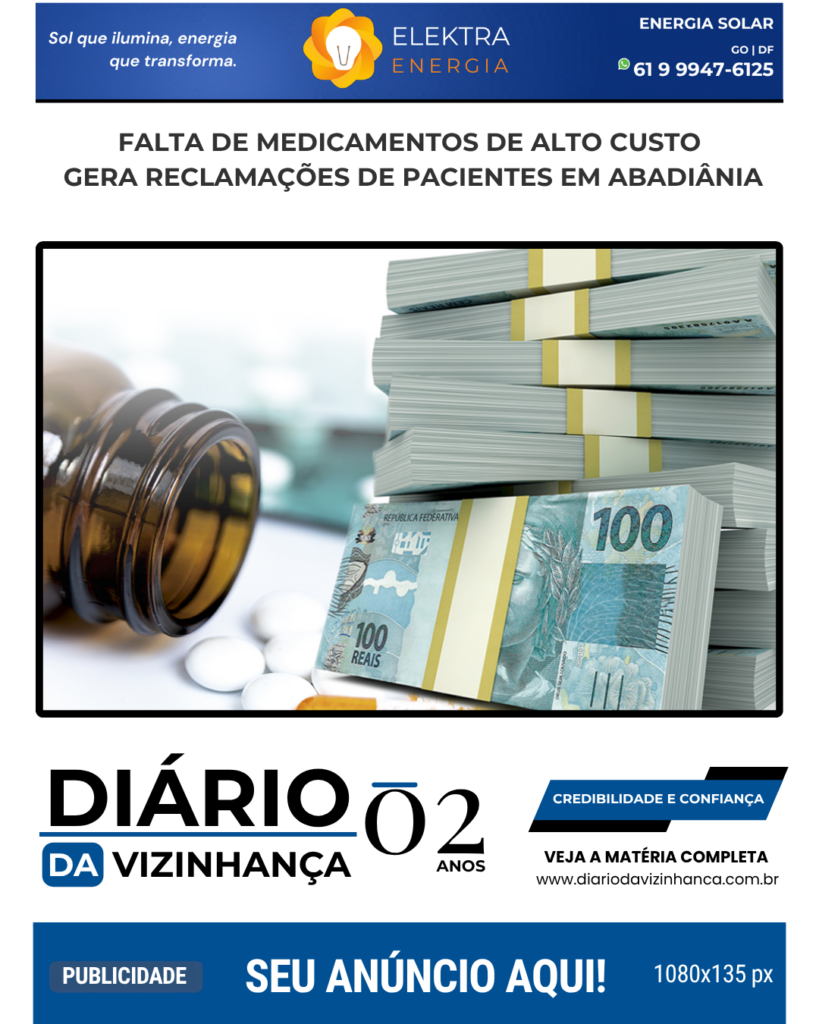 FALTA DE MEDICAMENTOS DE ALTO CUSTO GERA RECLAMAÇÕES DE PACIENTES EM ABADIÂNIA