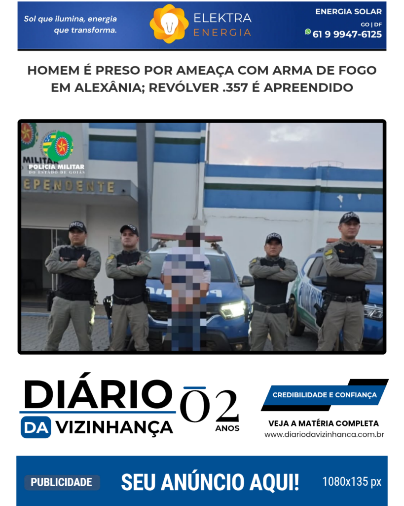 HOMEM É PRESO POR AMEAÇA COM ARMA DE FOGO EM ALEXÂNIA; REVÓLVER .357 É APREENDIDO